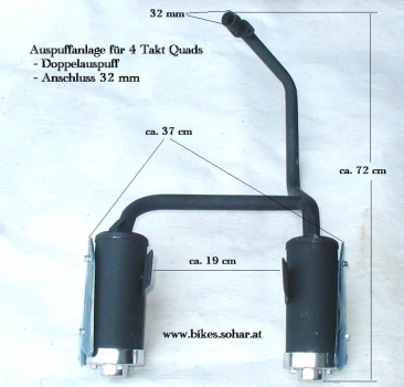 Auspuff Quad - Doppelausspufanlage