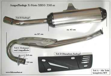 Auspuff XB35 X-Moto 250cc