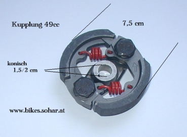 Kupplung 49cc 2 Backen