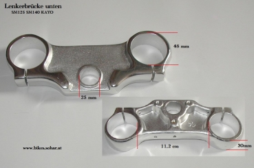 Gabelbrücke 45 unten silber