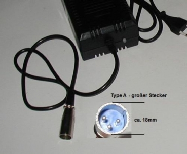 Ladegerät 36 Volt großer Stecker