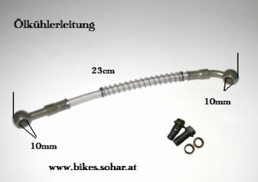 Ölkühler Leitung 10mm 23cm