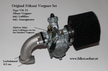 Vergaser 26mm Mikuni SET 4 Takt SET