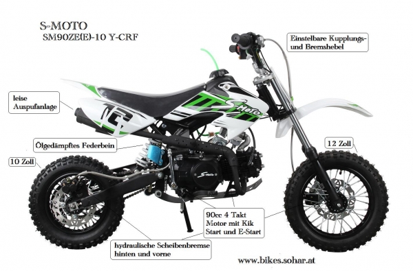 S-Moto Kinder Motocross 4 Takt - Motocross Kindermotorrad Pit Dirt Bike  Quad Ersatzteile Tuningteile China Bikes