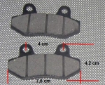 Bremsbeläge Doppelkolben groß  L 7,6  LO 4